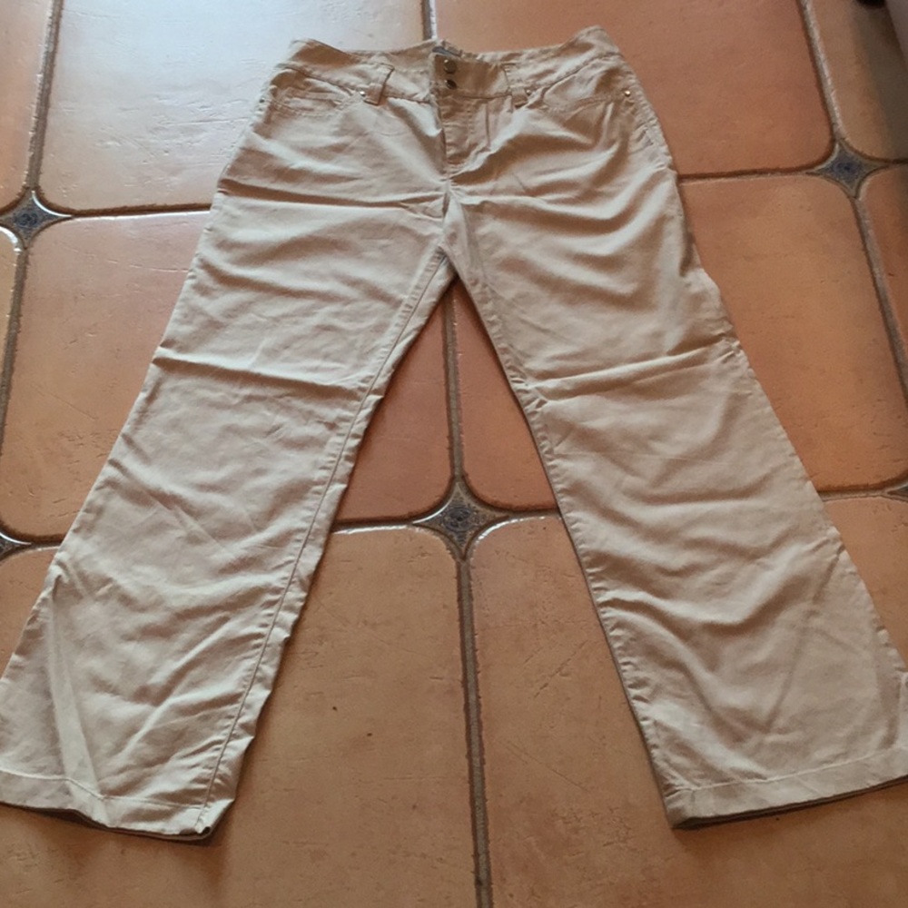 Ladies beige Ann Taylor 8 Lindsay pants never worn